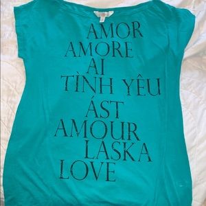 ‘Love’ blue adorable shirt ☺️